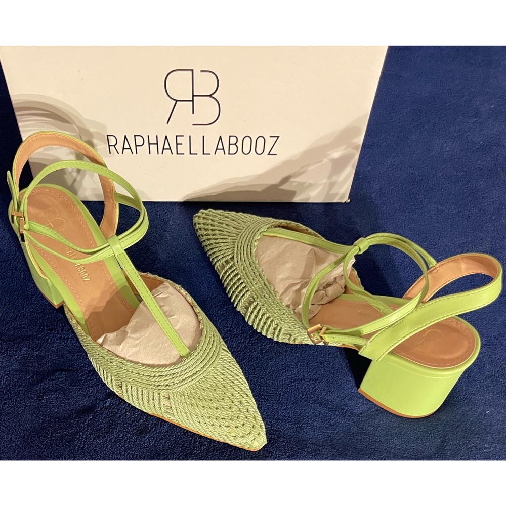 Anthropologie x Rafealla Booz Woven Jute Heeled Sandals Block Heel NWT SZ 10 - Picture 5 of 12
